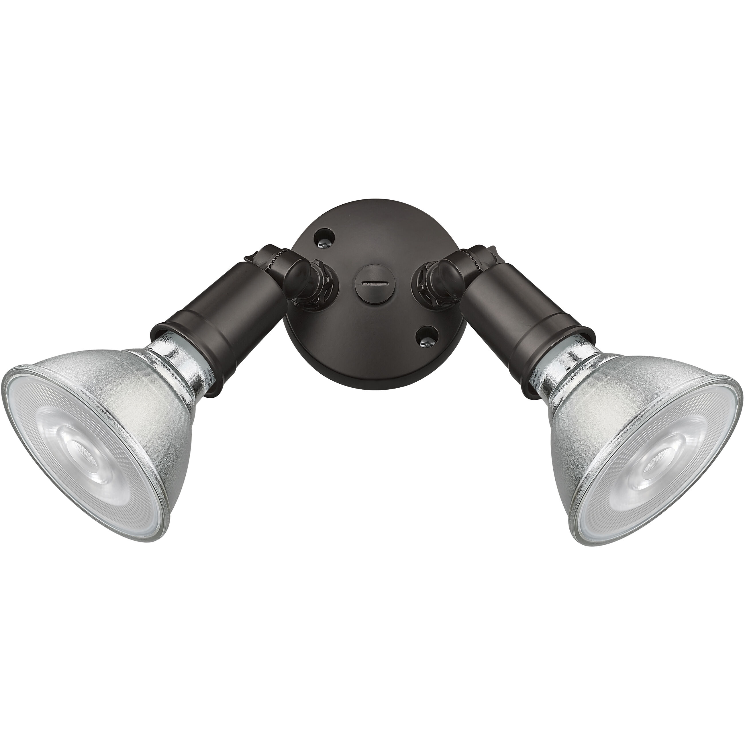 None 2 Light 4.75 inch Powder Coated Bronze Outdoor Security Flood Light